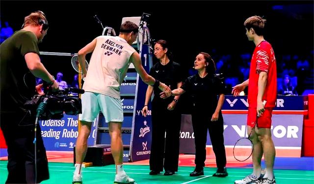 丹麦羽毛球队碾压法国羽毛球队，安赛龙送出助攻